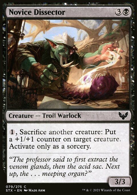 Novice Dissector, Strixhaven: School of Mages #79, Magic: The Gathering card