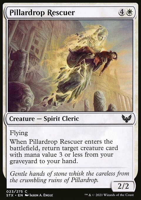 Pillardrop Rescuer, Strixhaven: School of Mages #23, Magic: The Gathering card