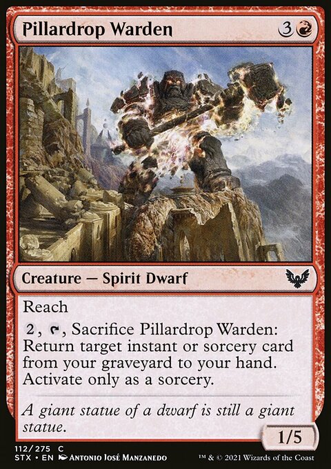 Pillardrop Warden, Strixhaven: School of Mages #112, Magic: The Gathering card