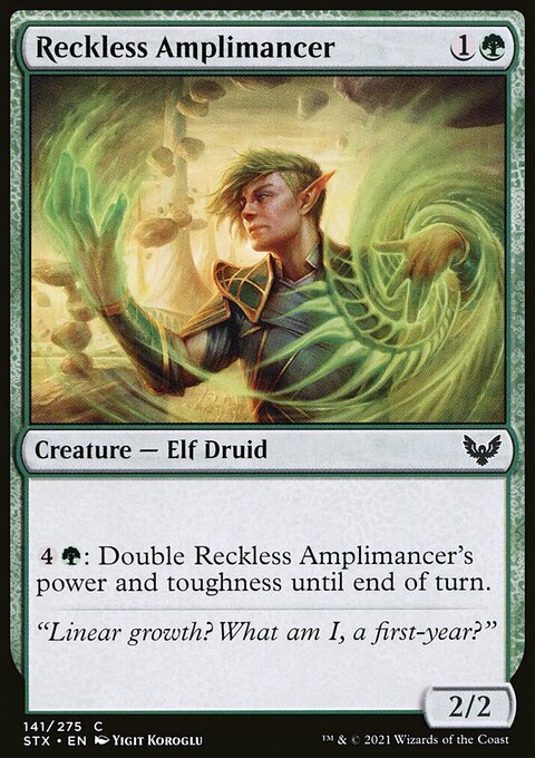 Reckless Amplimancer, Strixhaven: School of Mages #141, Magic: The Gathering card