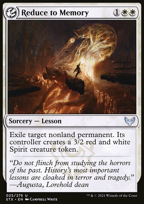 Reduce to Memory, Strixhaven: School of Mages #25, Magic: The Gathering card