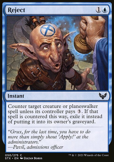 Reject, Strixhaven: School of Mages #50, Magic: The Gathering card