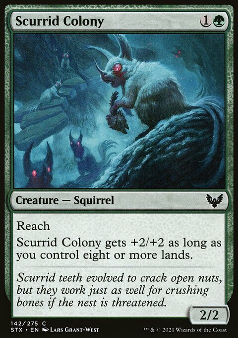 Scurrid Colony, Strixhaven: School of Mages #142, Magic: The Gathering card