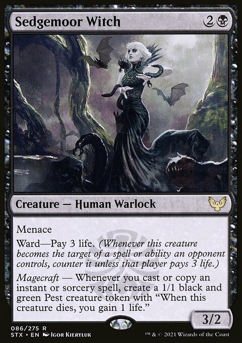 Sedgemoor Witch, Strixhaven: School of Mages #86, Magic: The Gathering card