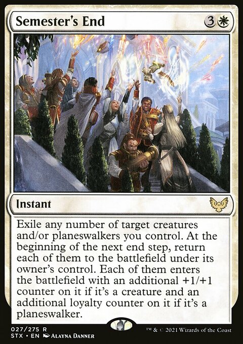 Semester's End, Strixhaven: School of Mages #27, Magic: The Gathering card