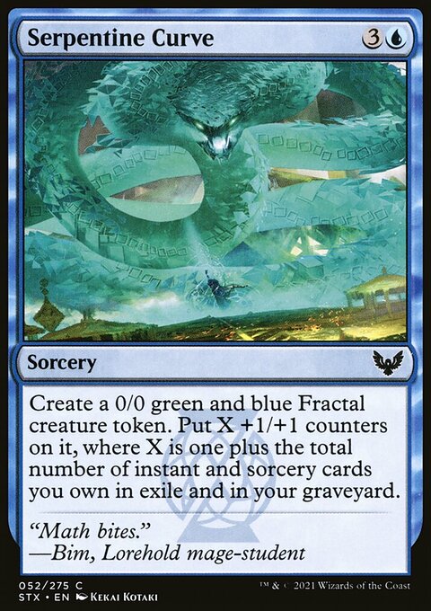 Serpentine Curve, Strixhaven: School of Mages #52, Magic: The Gathering card
