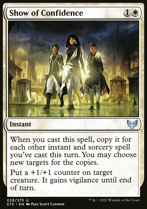 Show of Confidence, Strixhaven: School of Mages #28, Magic: The Gathering card