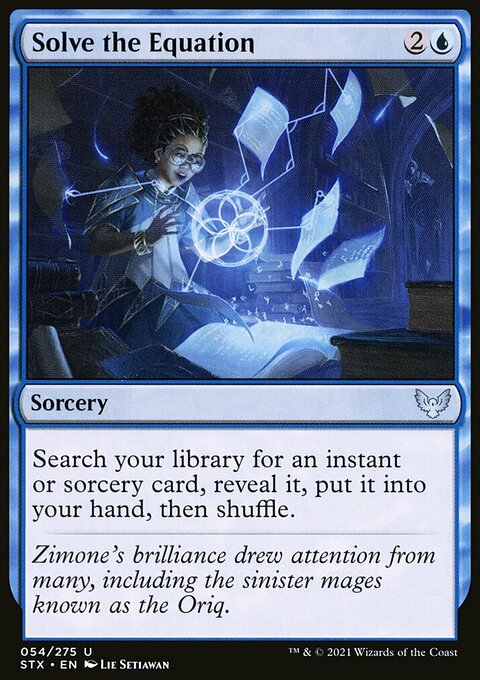 Solve the Equation, Strixhaven: School of Mages #54, Magic: The Gathering card