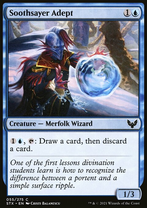 Soothsayer Adept, Strixhaven: School of Mages #55, Magic: The Gathering card