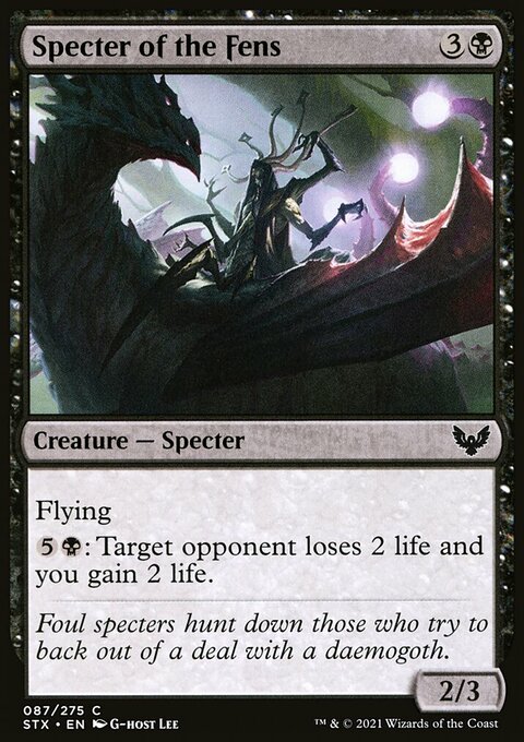 Specter of the Fens, Strixhaven: School of Mages #87, Magic: The Gathering card