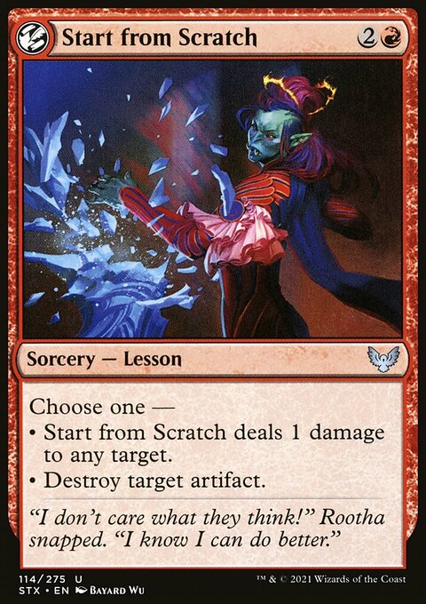 Start from Scratch, Strixhaven: School of Mages #114, Magic: The Gathering card