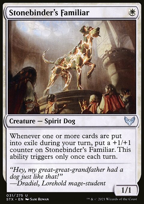 Stonebinder's Familiar, Strixhaven: School of Mages #31, Magic: The Gathering card