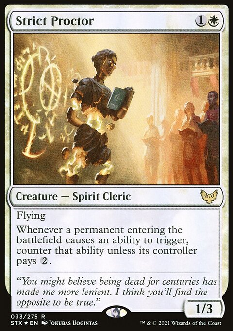 Strict Proctor, Strixhaven: School of Mages #33★, Magic: The Gathering card