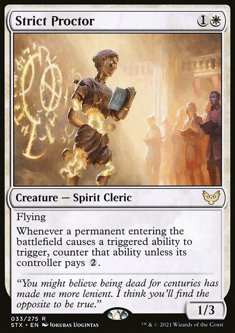 Strict Proctor, Strixhaven: School of Mages #33, Magic: The Gathering card