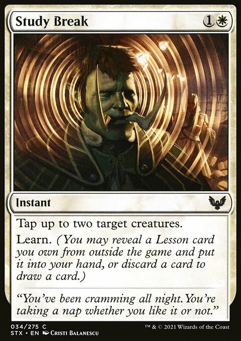 Study Break, Strixhaven: School of Mages #34, Magic: The Gathering card