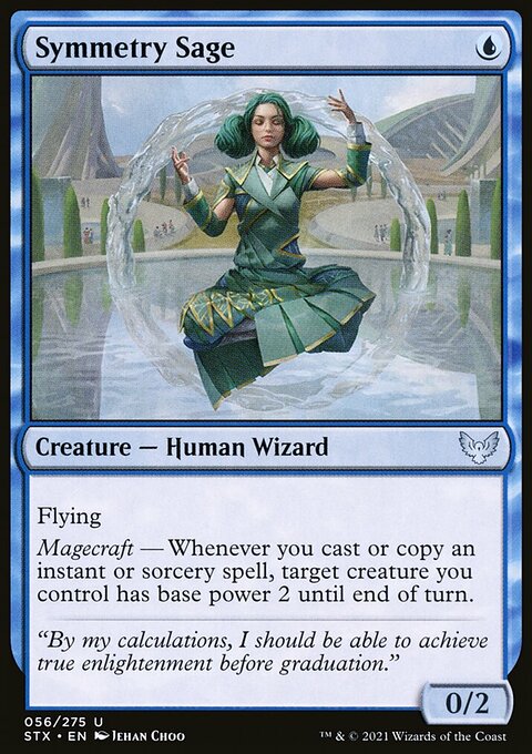 Symmetry Sage, Strixhaven: School of Mages #56, Magic: The Gathering card