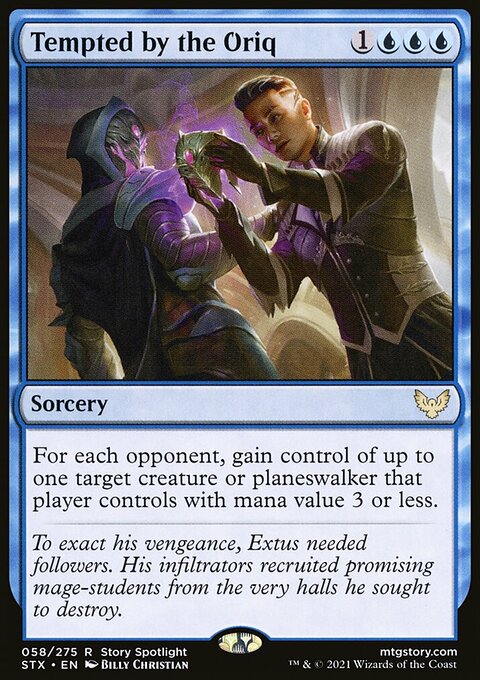 Tempted by the Oriq, Strixhaven: School of Mages #58, Magic: The Gathering card