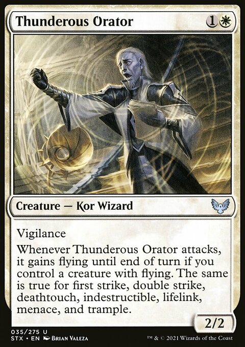 Thunderous Orator, Strixhaven: School of Mages #35, Magic: The Gathering card