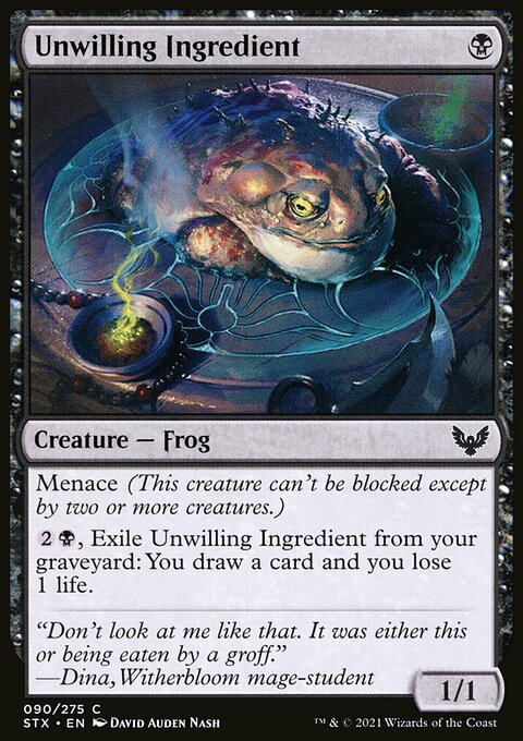 Unwilling Ingredient, Strixhaven: School of Mages #90, Magic: The Gathering card