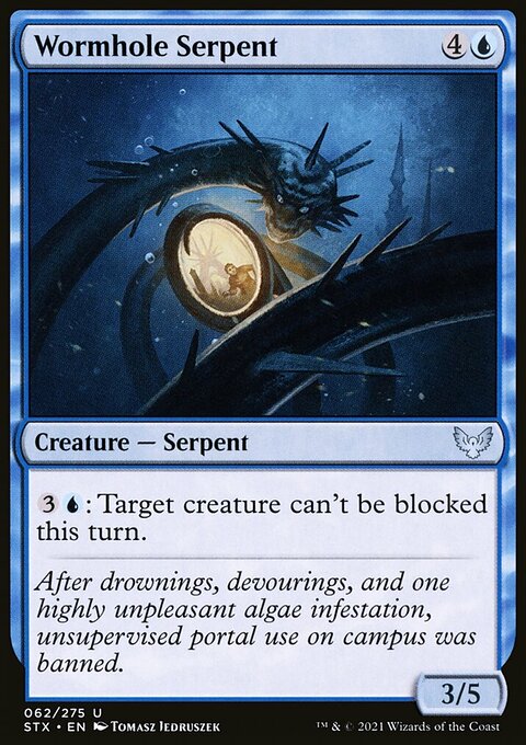 Wormhole Serpent, Strixhaven: School of Mages #62, Magic: The Gathering card