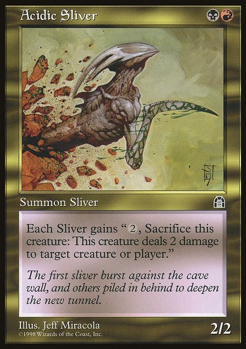 Acidic Sliver, Stronghold #126, Magic: The Gathering card