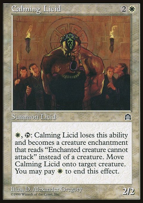 Calming Licid, Stronghold #2, Magic: The Gathering card