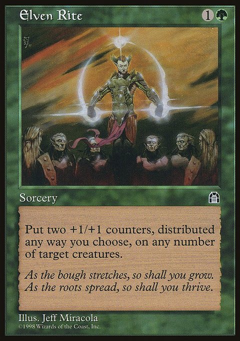 Elven Rite, Stronghold #106, Magic: The Gathering card