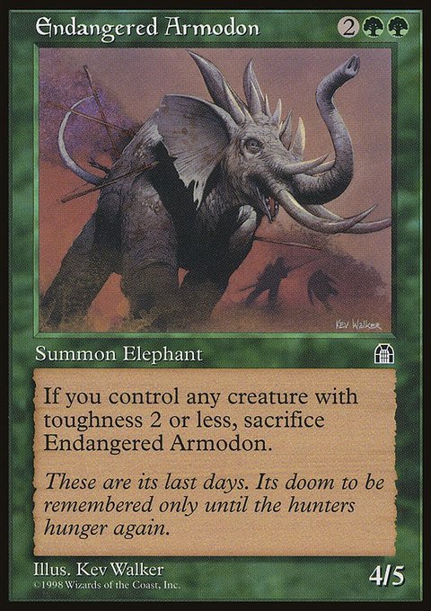 Endangered Armodon, Stronghold #107, Magic: The Gathering card