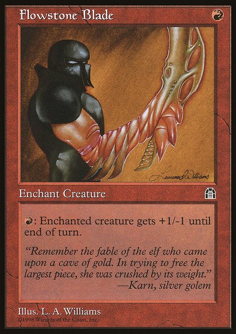 Flowstone Blade, Stronghold #83, Magic: The Gathering card