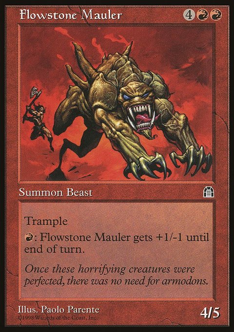Flowstone Mauler, Stronghold #85, Magic: The Gathering card