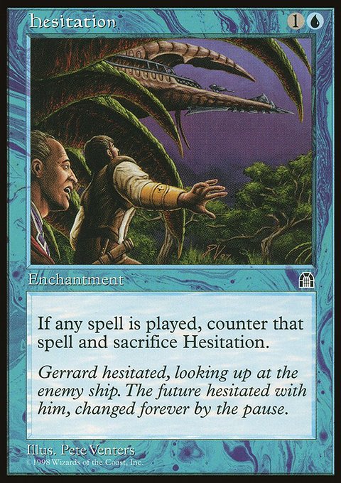Hesitation, Stronghold #33, Magic: The Gathering card