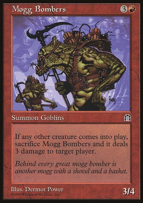Mogg Bombers, Stronghold #91, Magic: The Gathering card