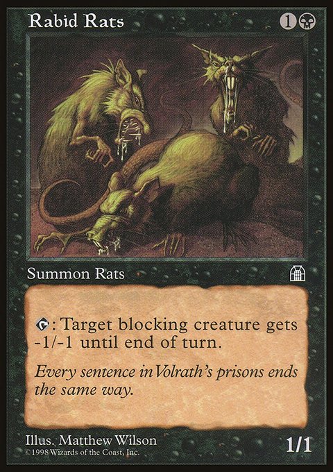 Rabid Rats, Stronghold #67, Magic: The Gathering card