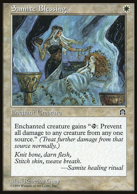 Samite Blessing, Stronghold #13, Magic: The Gathering card