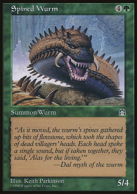 Spined Wurm, Stronghold #121, Magic: The Gathering card