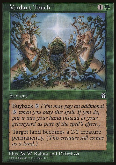 Verdant Touch, Stronghold #123, Magic: The Gathering card