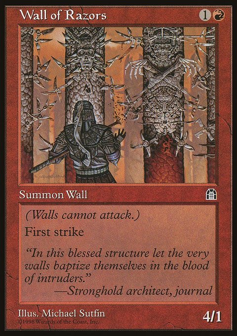 Wall of Razors, Stronghold #100, Magic: The Gathering card