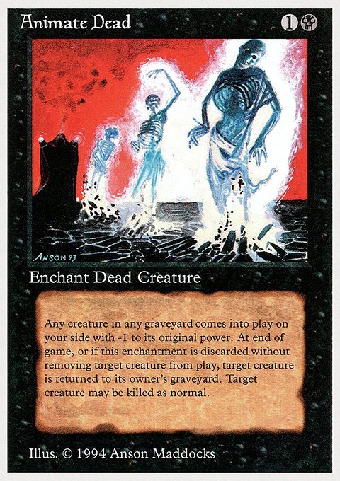 Animate Dead, Summer Magic / Edgar #93, Magic: The Gathering card