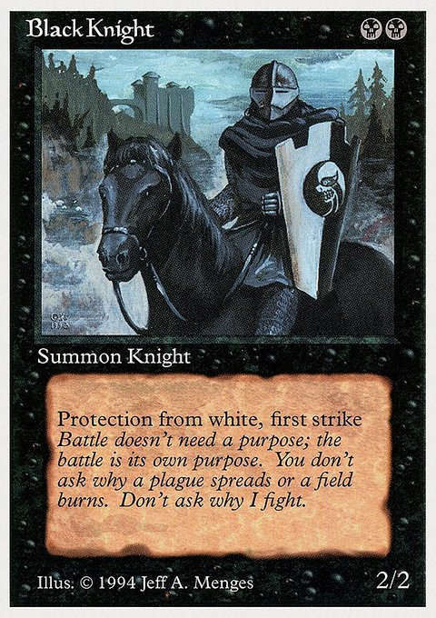Black Knight, Summer Magic / Edgar #95, Magic: The Gathering card