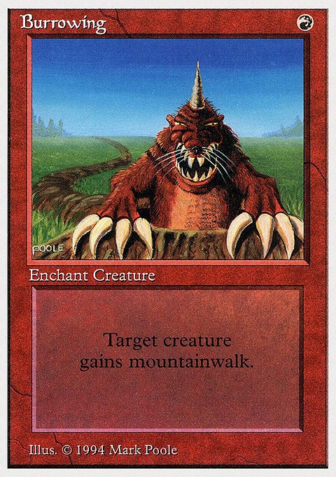 Burrowing, Summer Magic / Edgar #140, Magic: The Gathering card
