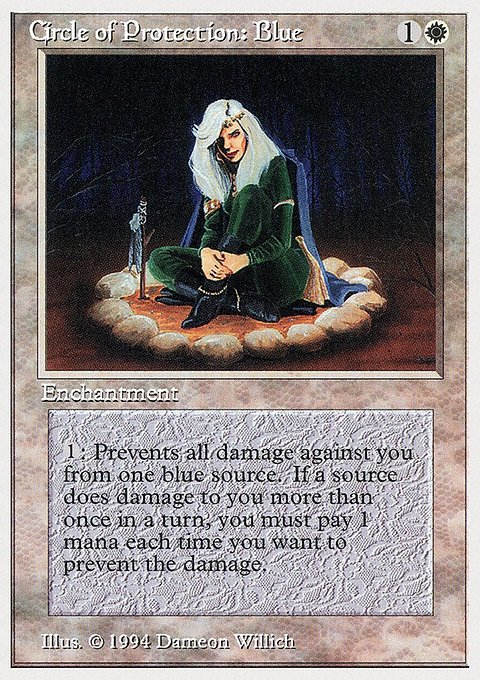 Circle of Protection: Blue, Summer Magic / Edgar #10, Magic: The Gathering card