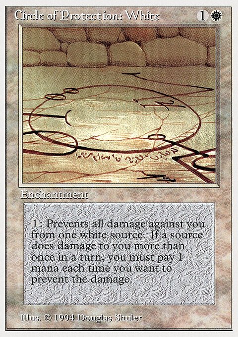 Circle of Protection: White, Summer Magic / Edgar #13, Magic: The Gathering card