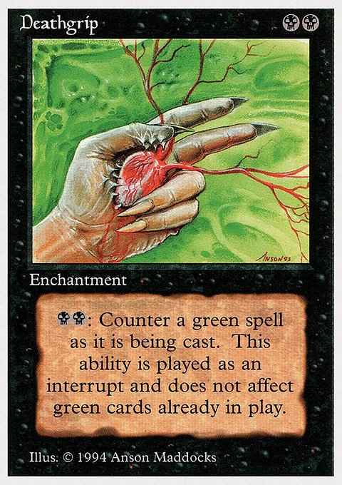 Deathgrip, Summer Magic / Edgar #101, Magic: The Gathering card