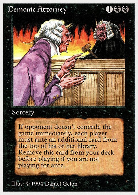 Demonic Attorney, Summer Magic / Edgar #103, Magic: The Gathering card