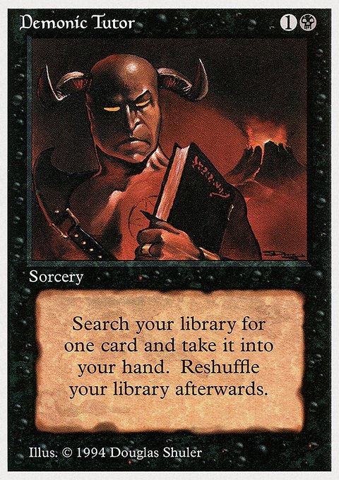 Demonic Tutor, Summer Magic / Edgar #105, Magic: The Gathering card