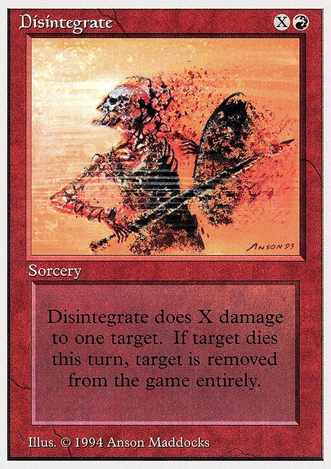 Disintegrate, Summer Magic / Edgar #142, Magic: The Gathering card