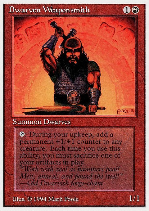 Dwarven Weaponsmith, Summer Magic / Edgar #145, Magic: The Gathering card
