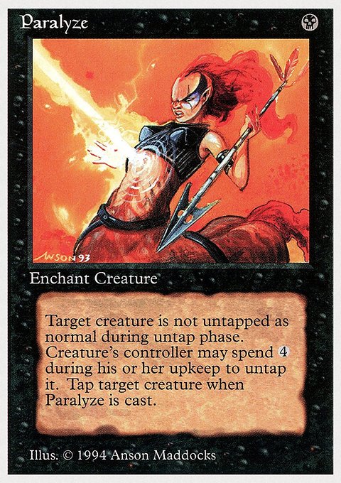 Paralyze, Summer Magic / Edgar #121, Magic: The Gathering card