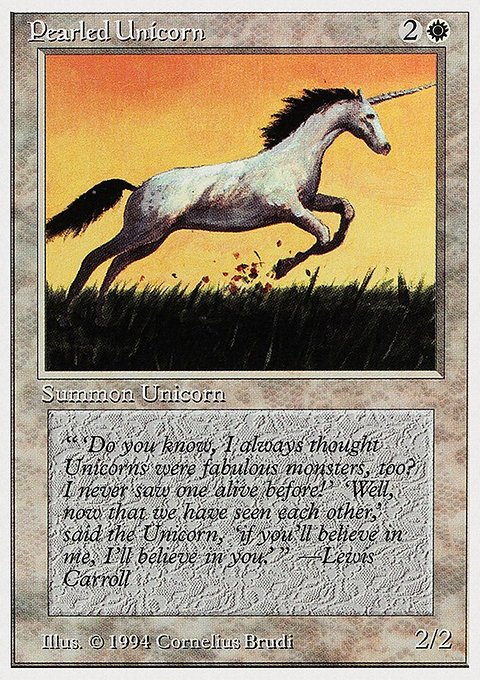 Pearled Unicorn, Summer Magic / Edgar #30, Magic: The Gathering card