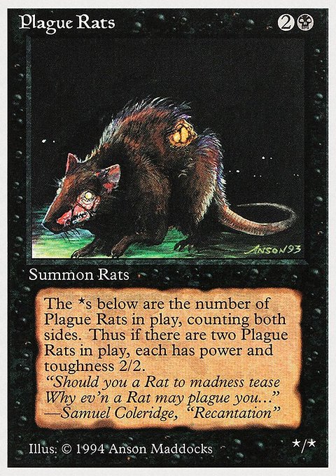 Plague Rats, Summer Magic / Edgar #123, Magic: The Gathering card